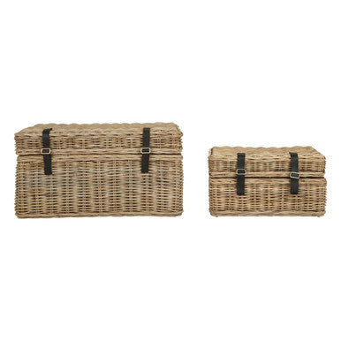 Argento Greywash Rattan Storage Trunks