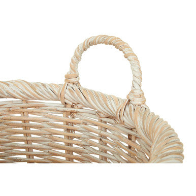 Argento Whitewash Rattan Storage Baskets