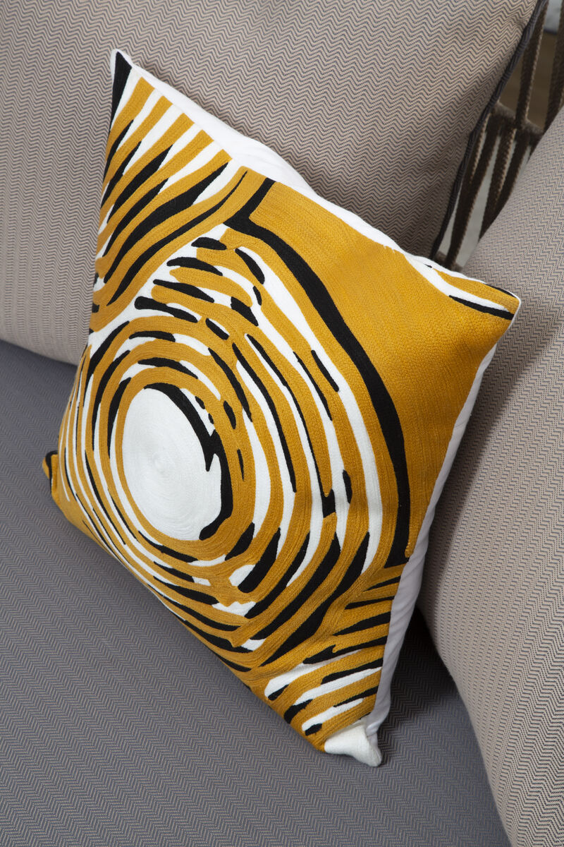 Bosie Ozella Circular Design Embroidered Cushion