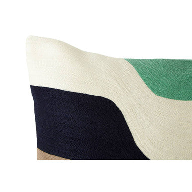 Bosie Ozella Wavy Stripes Embroidered Cushion
