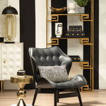 Bosie Ozella Black And White Embroidered Rectangular Cushion