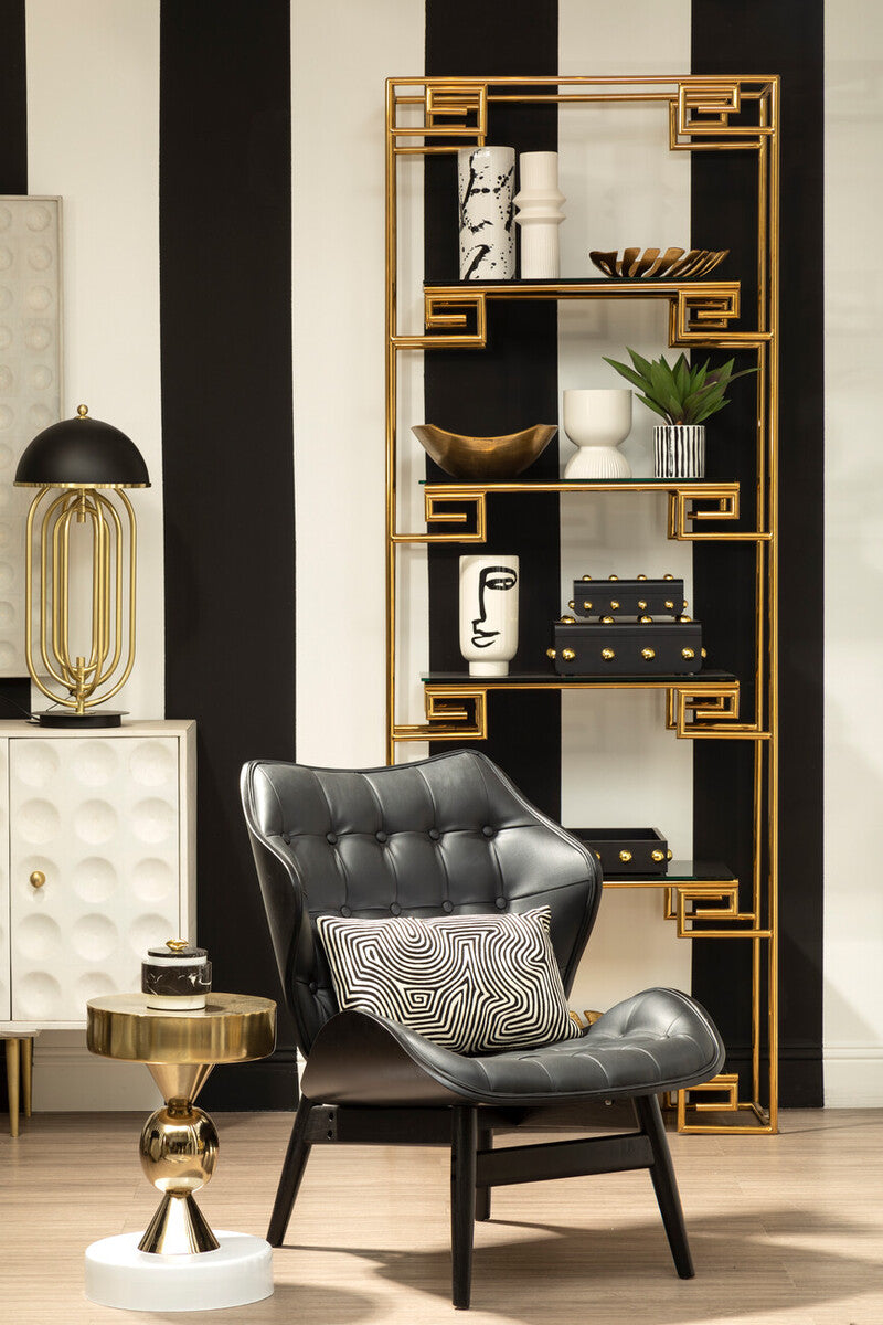 Bosie Ozella Black And White Embroidered Rectangular Cushion