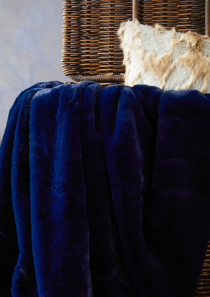 Bosie Lamina Navy Blue Throw