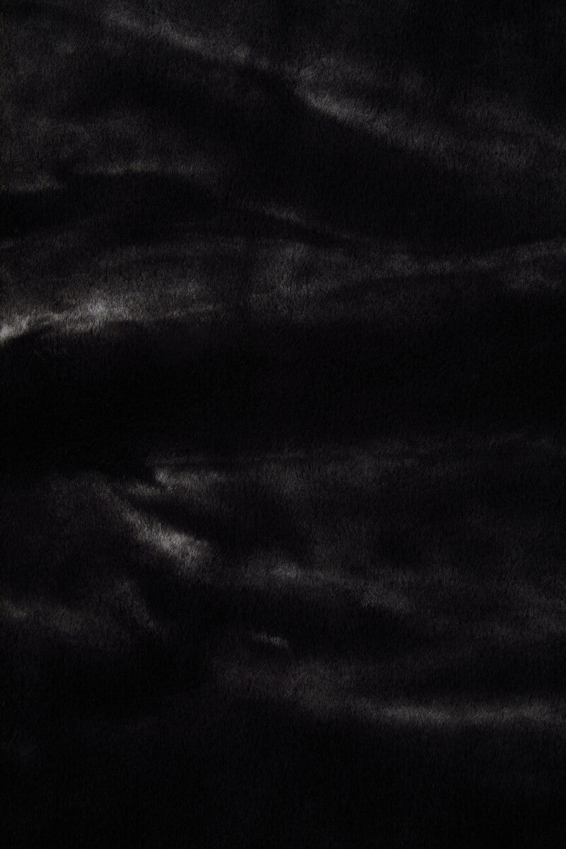 Bosie Lamina Black Fur Throw