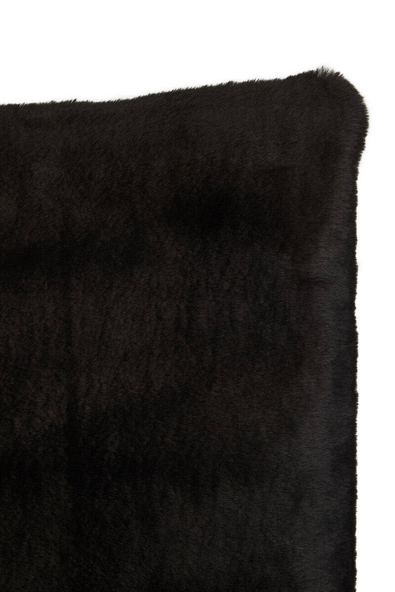 Bosie Lamina Black Square Fur Cushion