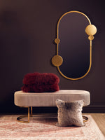 Bosie Lamina Mocha Ombre Square Fur Cushion