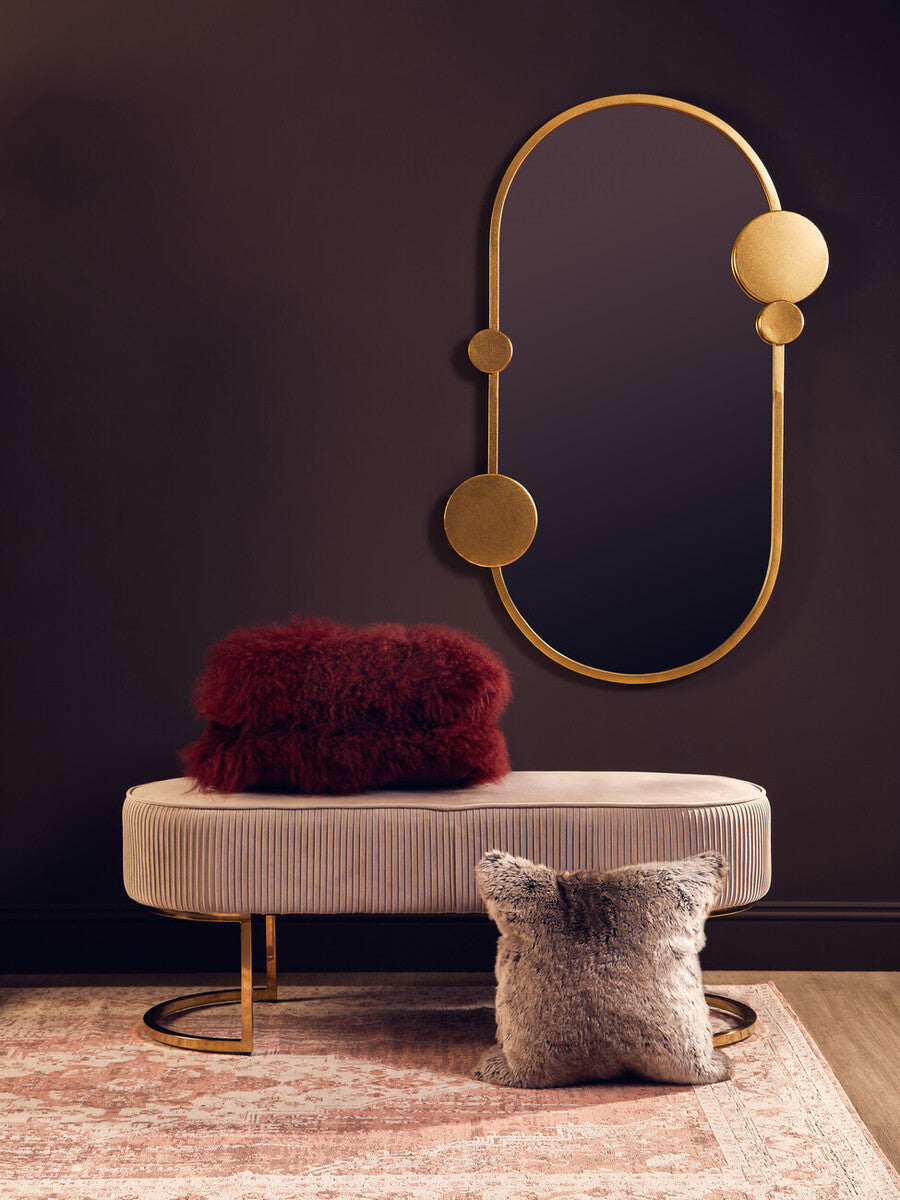 Bosie Lamina Mocha Ombre Square Fur Cushion