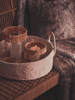 Bosie Lamina Mocha Ombre Square Fur Cushion