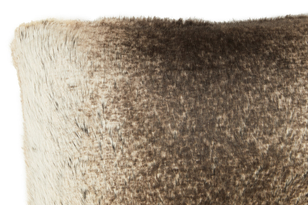 Bosie Lamina Mocha Ombre Rectangular Fur Cushion