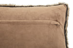Bosie Lamina Mocha Ombre Rectangular Fur Cushion