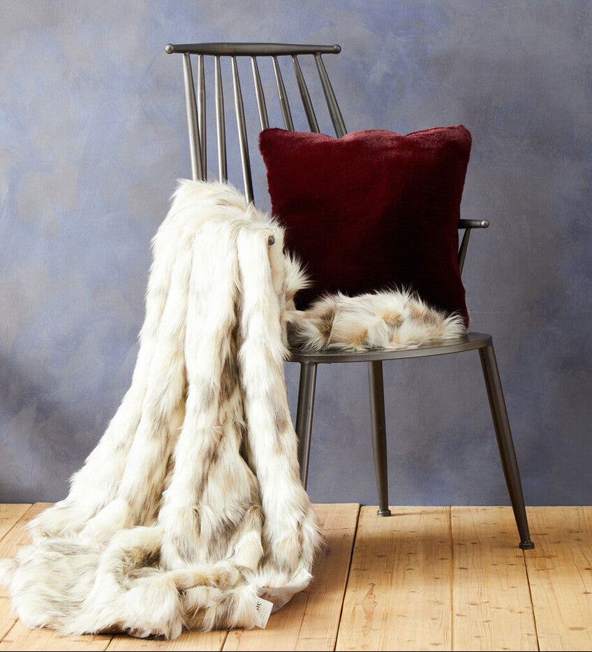 Bosie Lamina Natural Fur Throw