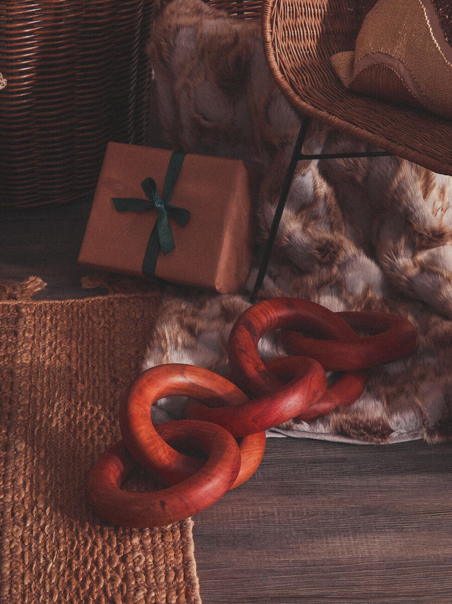 Bosie Lamina Grey And Natural Fur Throw