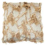 Bosie Lamina Grey And Natural Square Fur Cushion