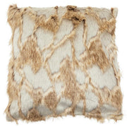 Bosie Lamina Grey And Natural Square Fur Cushion