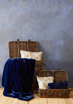 Bosie Lamina Grey And Natural Square Fur Cushion