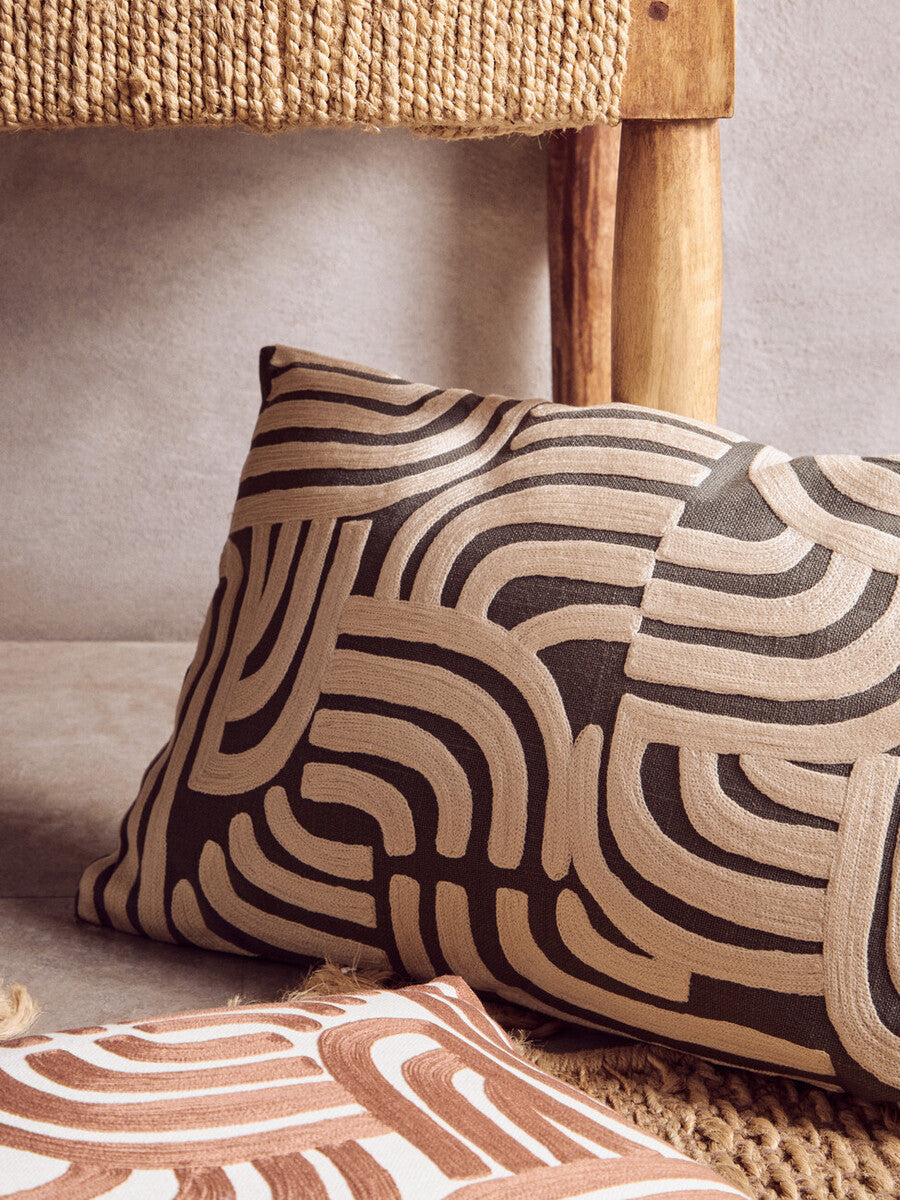 Bosie Ozella Natural and Terracotta Cushion