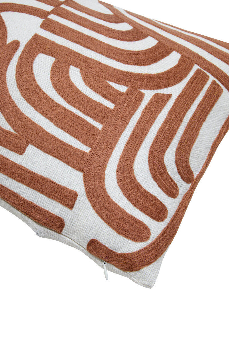 Bosie Ozella Natural and Terracotta Cushion