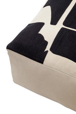 Bosie Ozella Natural And Black Square Floor Cushion