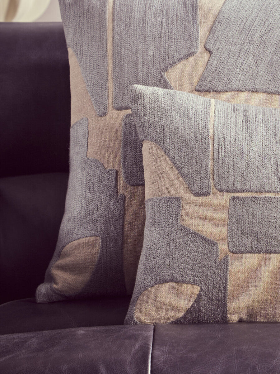 Bosie Ozella Natural And Grey Square Cushion