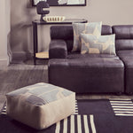 Bosie Ozella Natural And Grey Square Floor Cushion