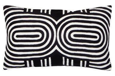 Bosie Ozella Black And White Cushion