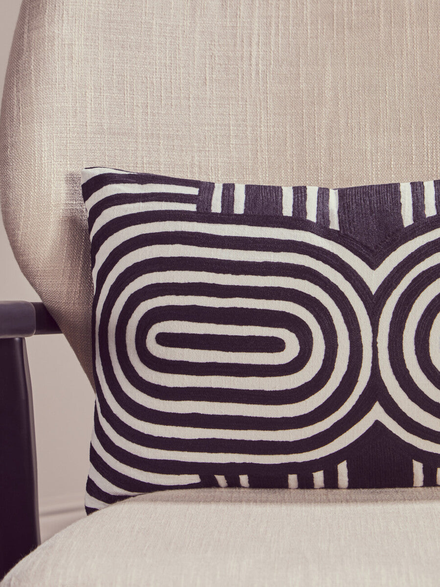Bosie Ozella Black And White Cushion