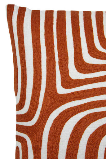 Bosie Ozella Rust And White Cushion