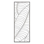 Trento Small Black Metal Frame Leaf Design Wall Art