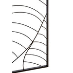 Trento Small Black Metal Frame Leaf Design Wall Art
