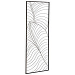 Trento Large Black Leaf Design Wall Art