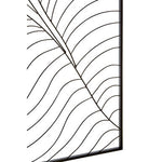 Trento Large Black Leaf Design Wall Art