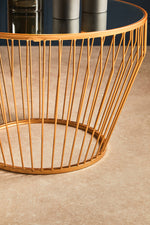 Avantis Gold Finish Tapered Design Side Table