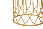 Avantis Set Of 2 Gold Frame Round Side Tables