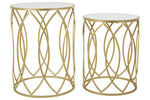 Avantis Set Of 2 Champagne Finish Side Tables