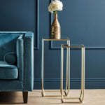 Avantis Set Of Two Champagne Square Side Tables