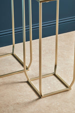 Avantis Set Of Two Champagne Square Side Tables