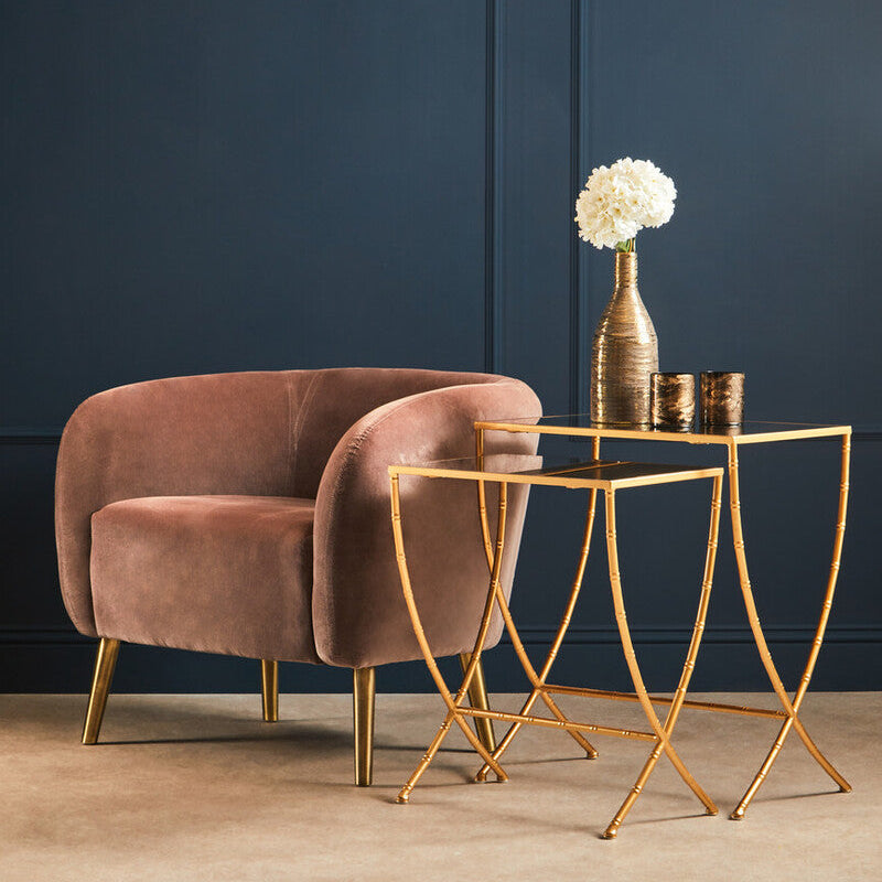 Avantis Set Of 2 Bamboo Design Side Tables