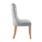 Kensington Townhouse Grey Velvet Buttoned Dining Chair