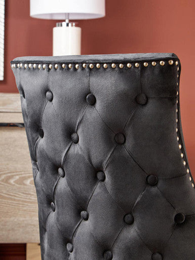 Kensington Townhouse Black Velvet Dining Chair