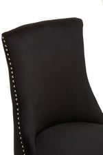 Kensington Townhouse Black Velvet Dining Chair