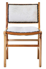 Kendari Natural Leather and Teak Wood Dining Chair