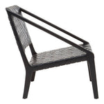Kendari Black Cow Leather Woven Chair