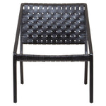 Kendari Black Cow Leather Woven Chair