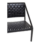 Kendari Black Cow Leather Woven Chair