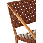 Kendari Tan Woven Leather And Teak Chair