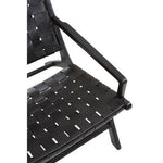 Kendari Black Leather Woven Chair