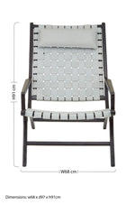 Kendari Grey Woven Leather Strap Chair
