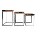 Surak Set Of 3 Teak Wood Nesting Tables