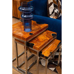 Surak Set Of 3 Teak Wood Nesting Tables
