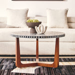 Fusion Mother of Pearl Design Round Coffee Table